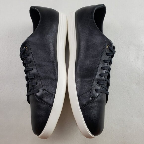 Cole Haan Grand Crosscourt II Shoe Mens 13 Black Leather Lace Up Casual Sneaker - Picture 6 of 11